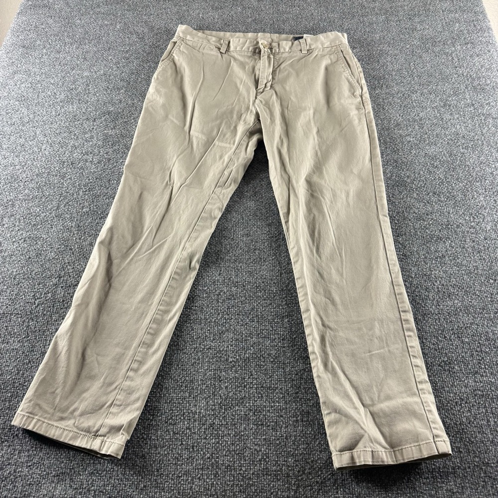Vineyard Vines Pants Mens 34x28 Beige Stretch Chino Straight Flat Front Pockets